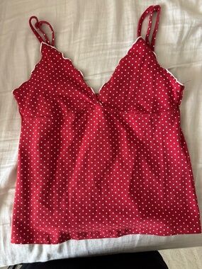 Brandy Melville Red Polka Dot Cami